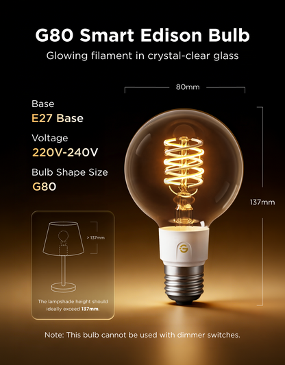 Govee E27 Smart Edison G80 Bulb 500lm 2-Pack
